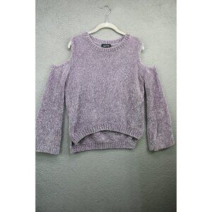 Express Cold Shoulder Bell Sleeves Sweater-XXS TTP-New w/Tag-Purple-Boho-Soft